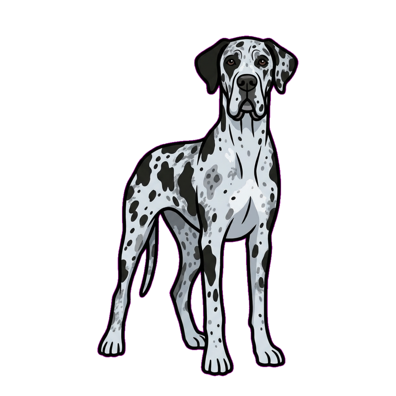 Blue Black Harlequin Great Dane