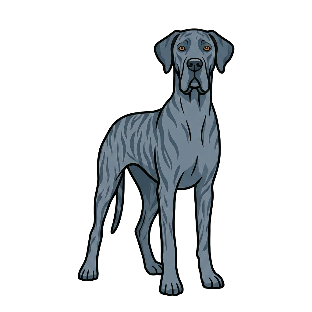 Blue Brindle Great Dane