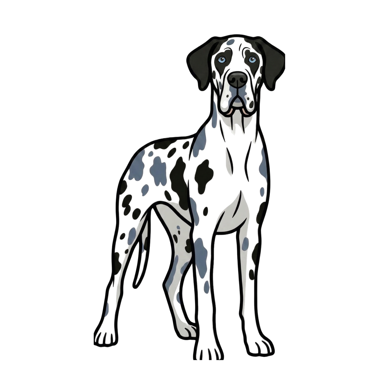 Blue Black Harlequin Blue Eyes Great Dane