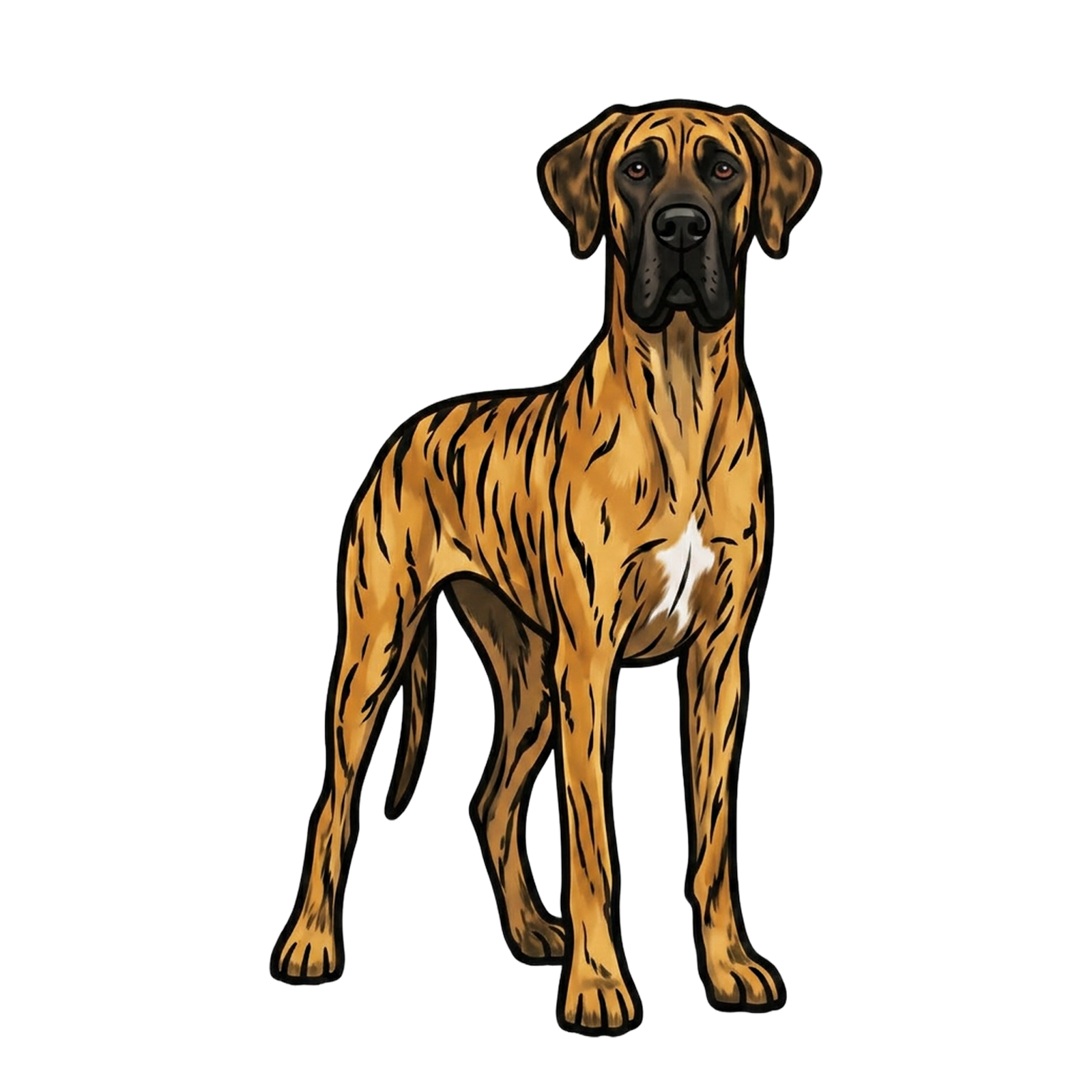 Brindle White Snip Great Dane