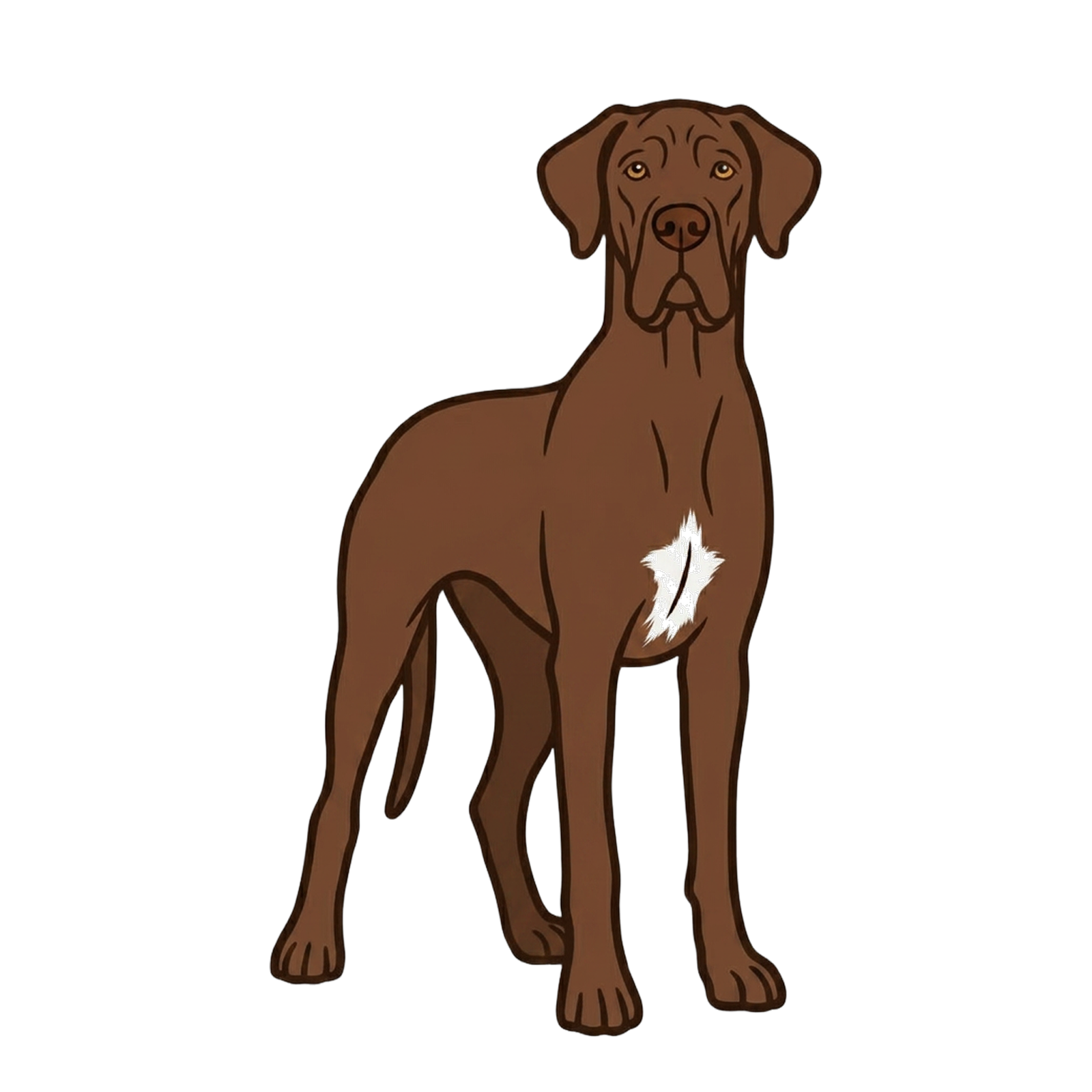 Chocolate White Snip Great Dane