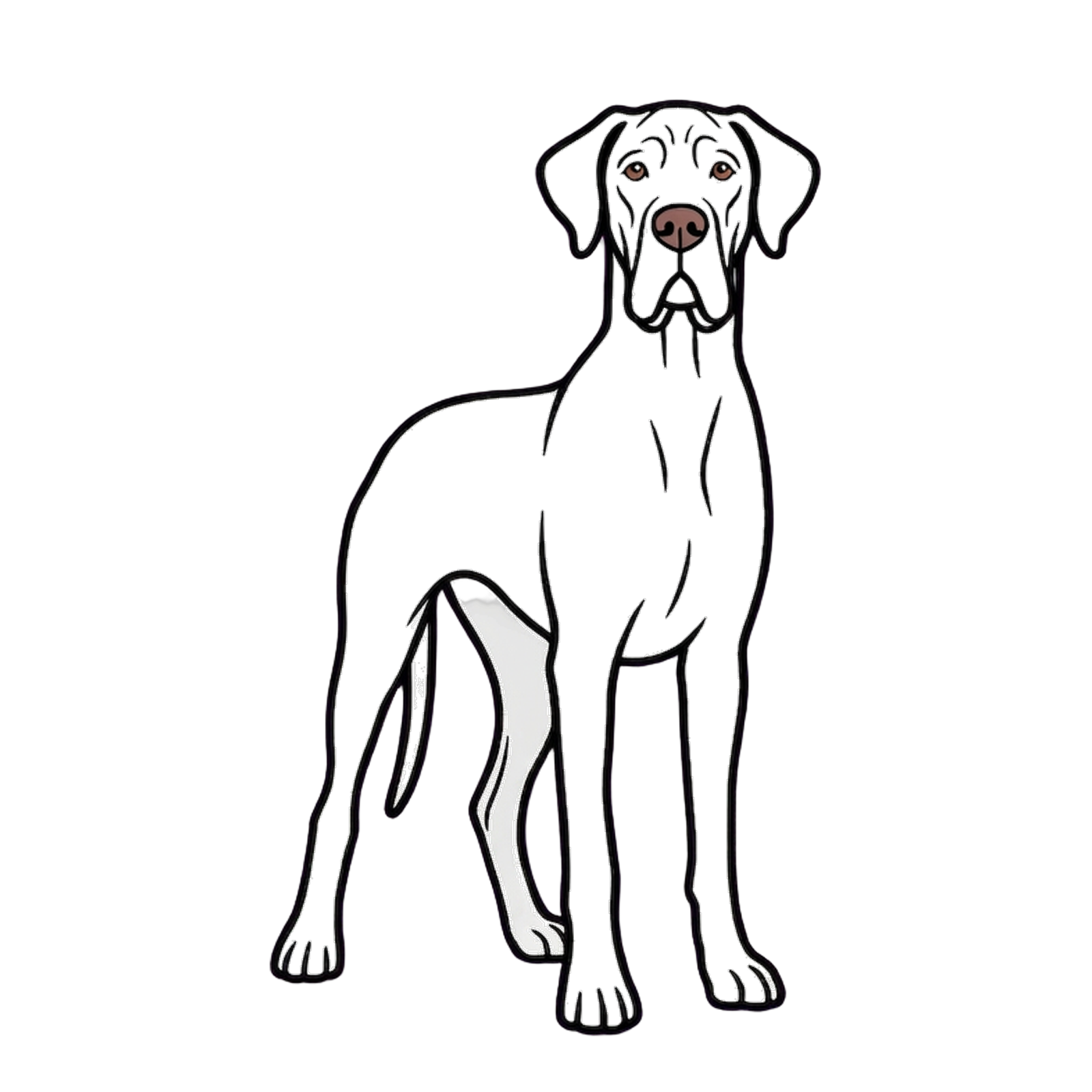White Great Dane