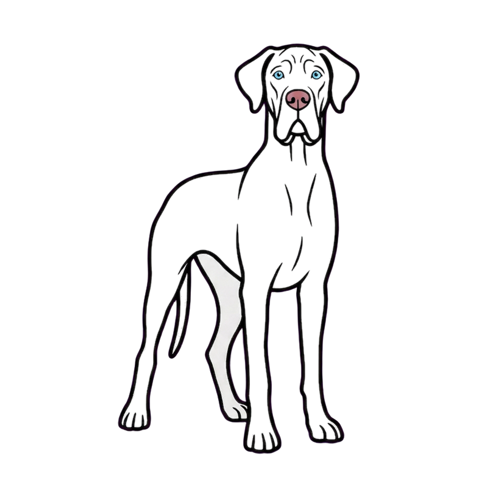 White Blue Eyes Great Dane