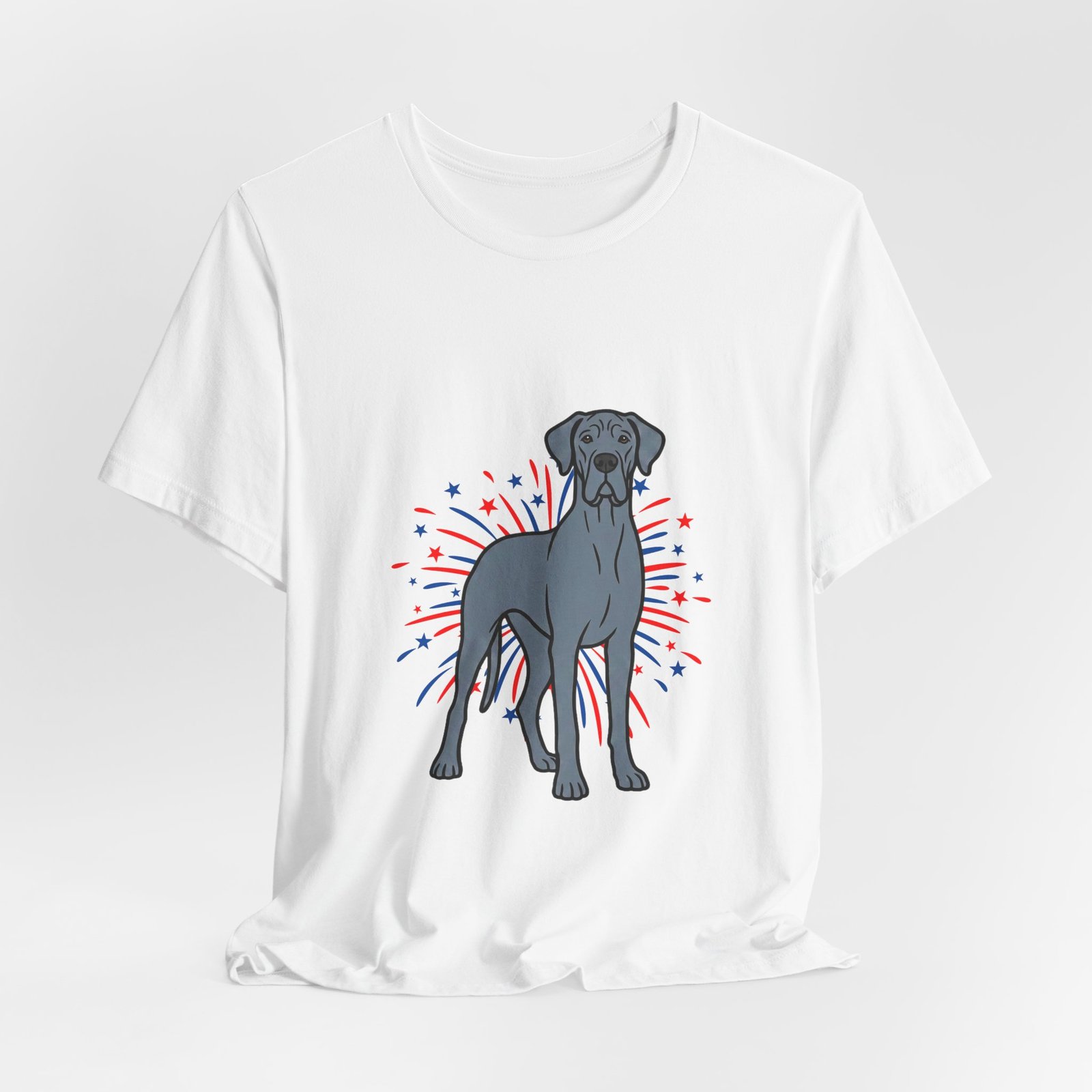 Blue Great Dane on Fireworks - Personalization Available - Image 4