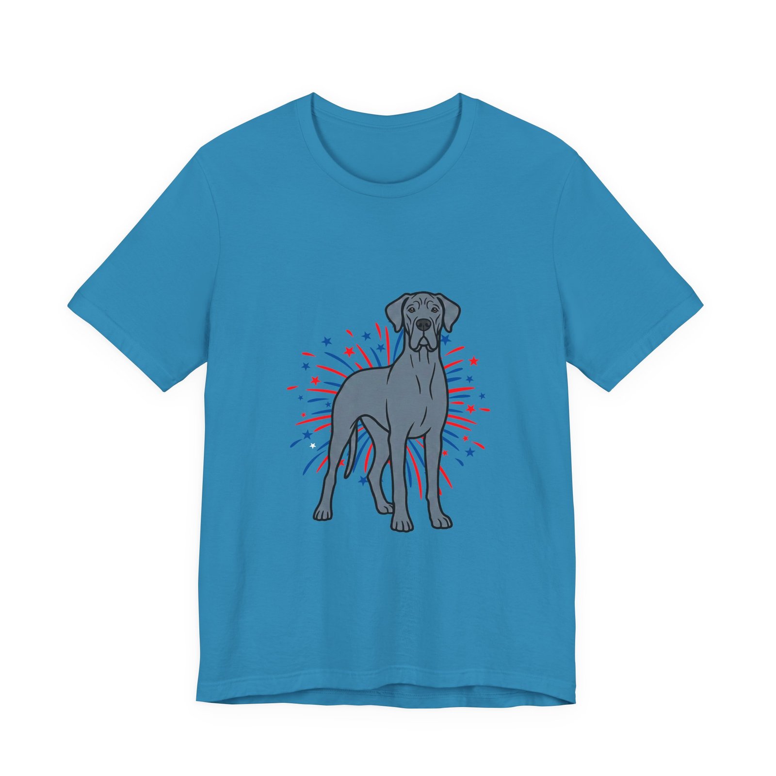 Blue Great Dane on Fireworks - Personalization Available - Image 33