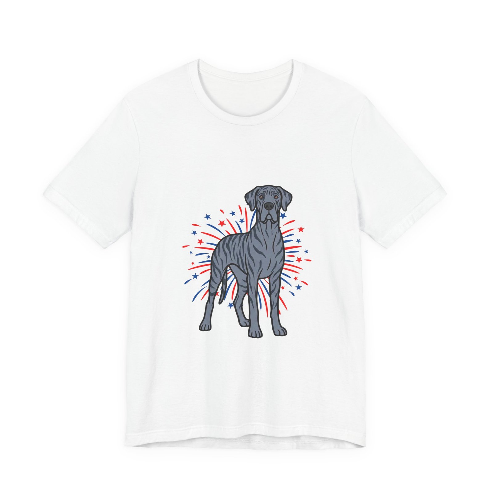 Blue Brindle Great Dane on Fireworks - Personalization Available - Image 3