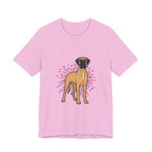 Fawn with White Chest Snip Great Dane on Fireworks - Personalization Available