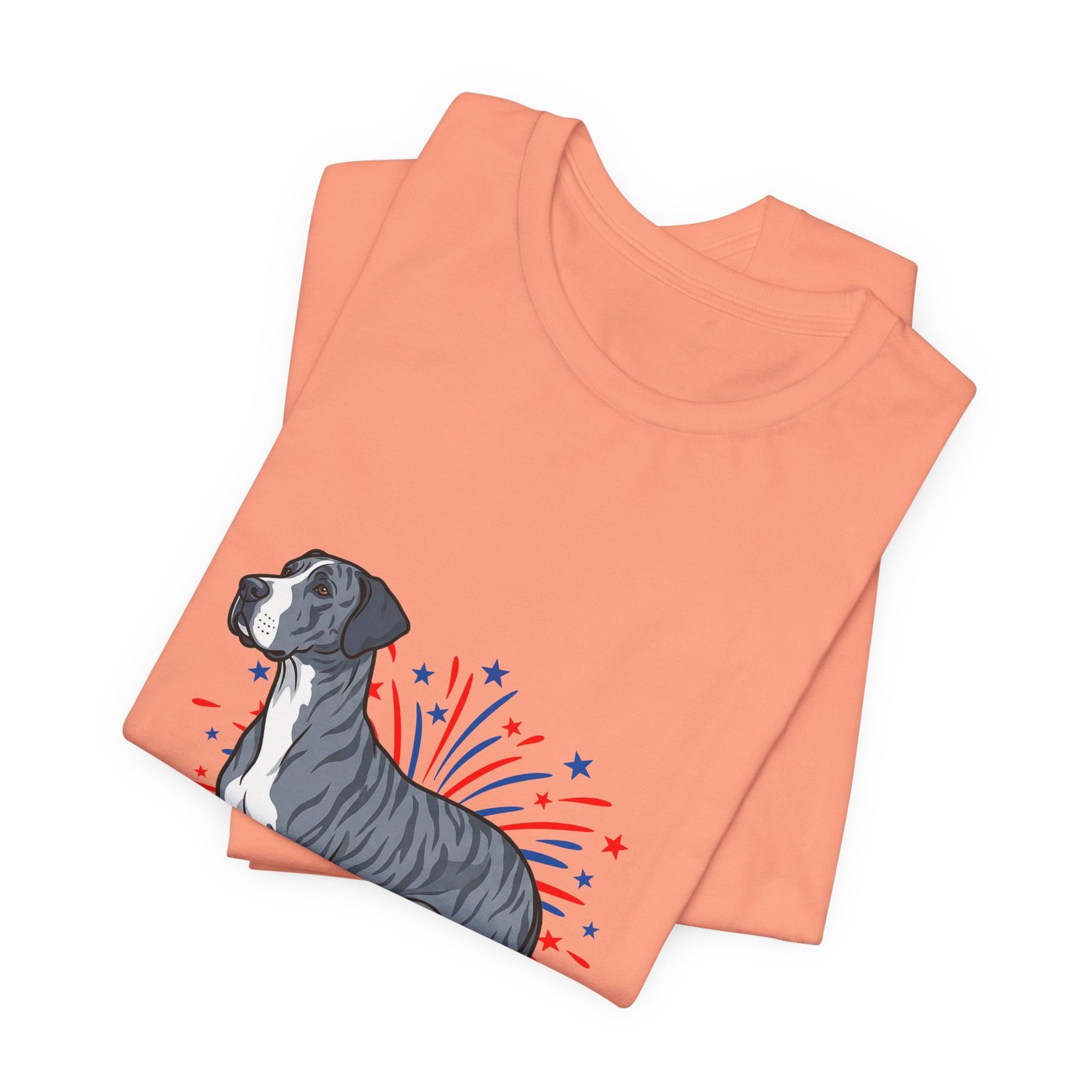 Blue Brindle with white Chest Dane on Fireworks - Personalization Available - Image 23