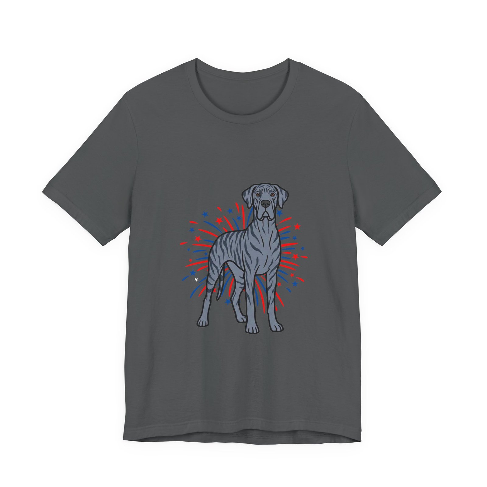 Blue Brindle Great Dane on Fireworks - Personalization Available - Image 9