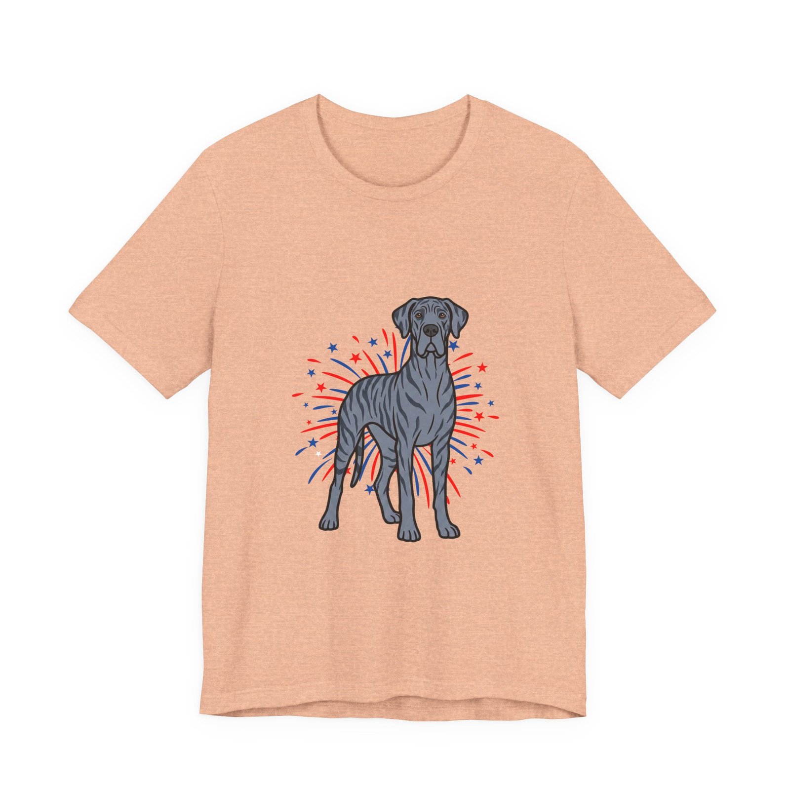 Blue Brindle Great Dane on Fireworks - Personalization Available - Image 8