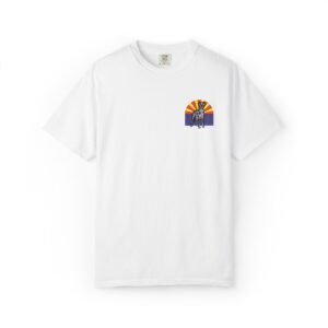Embroidered Unisex T Shirt Blue Merle Great Dane on Arizona Flag - Personalization Available
