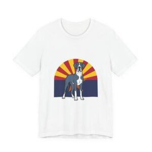 Women's Blue Mantle Great Dane on Arizona Flag - Super soft, high quality T Shirt - Personalization Available