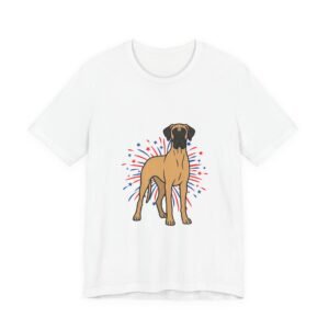 Fawn Great Dane on Fireworks - Personalization Available