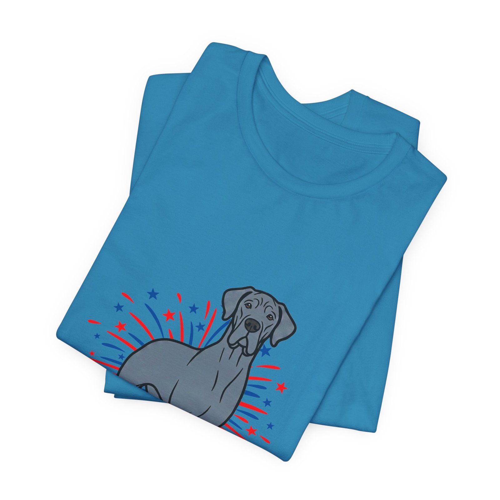 Blue Great Dane on Fireworks - Personalization Available - Image 35