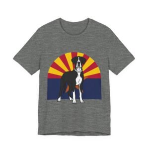 Women's Black and White Mantle Great Dane on Arizona Flag - Super soft, high quality T Shirt - Personalization Available
