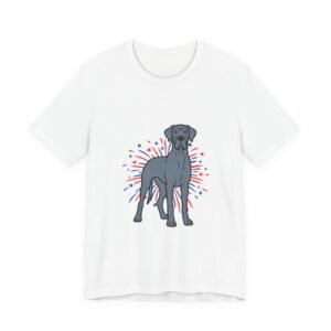 Blue Great Dane on Fireworks - Personalization Available