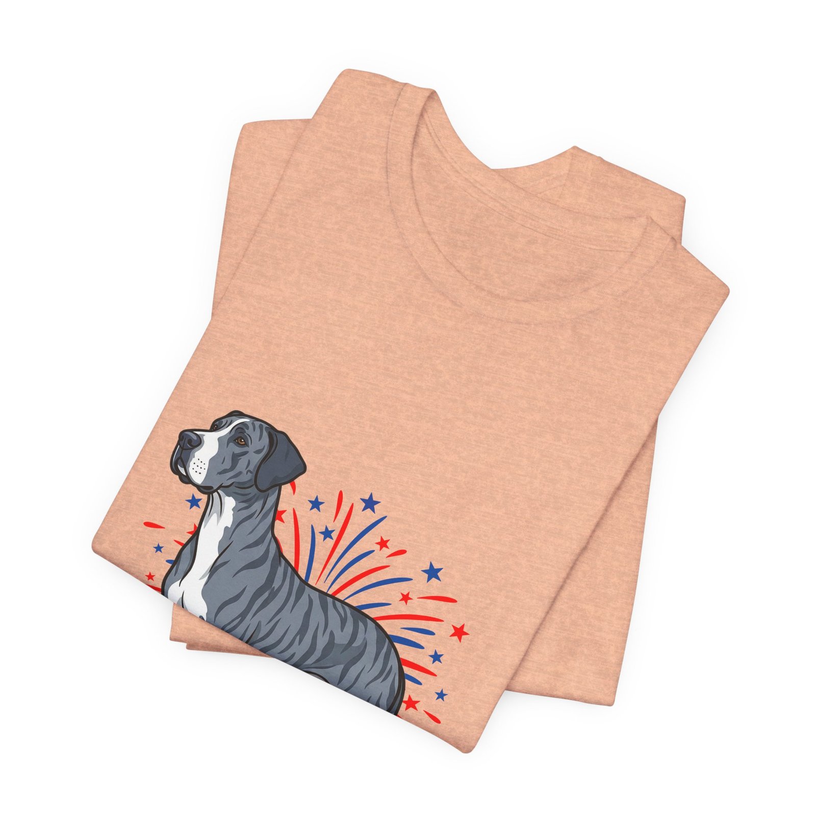 Blue Brindle with white Chest Dane on Fireworks - Personalization Available - Image 19