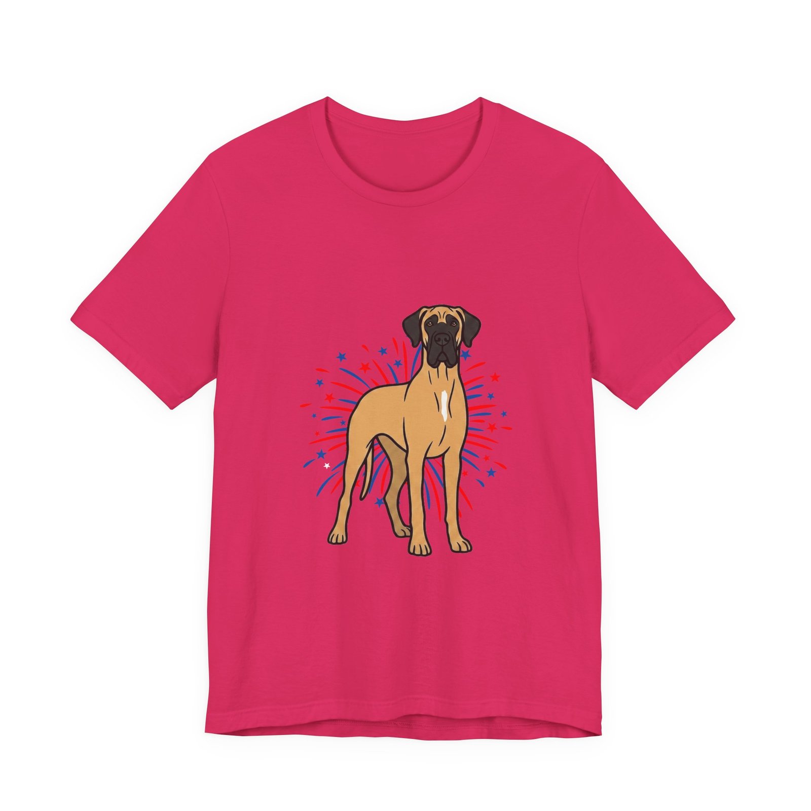 Fawn with White Chest Snip Great Dane on Fireworks - Personalization Available - Image 2