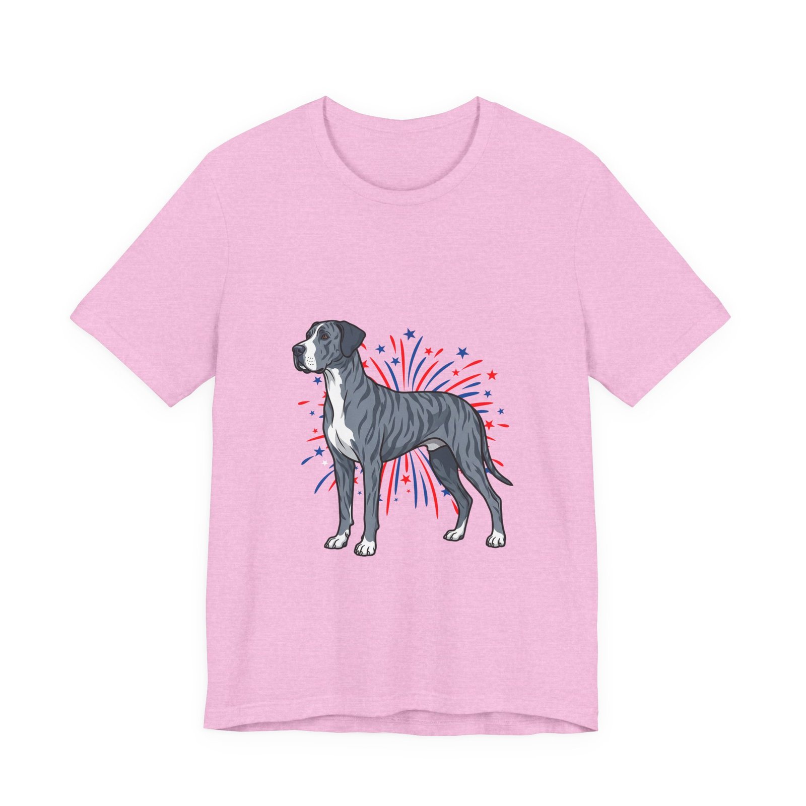 Blue Brindle with white Chest Dane on Fireworks - Personalization Available - Image 41