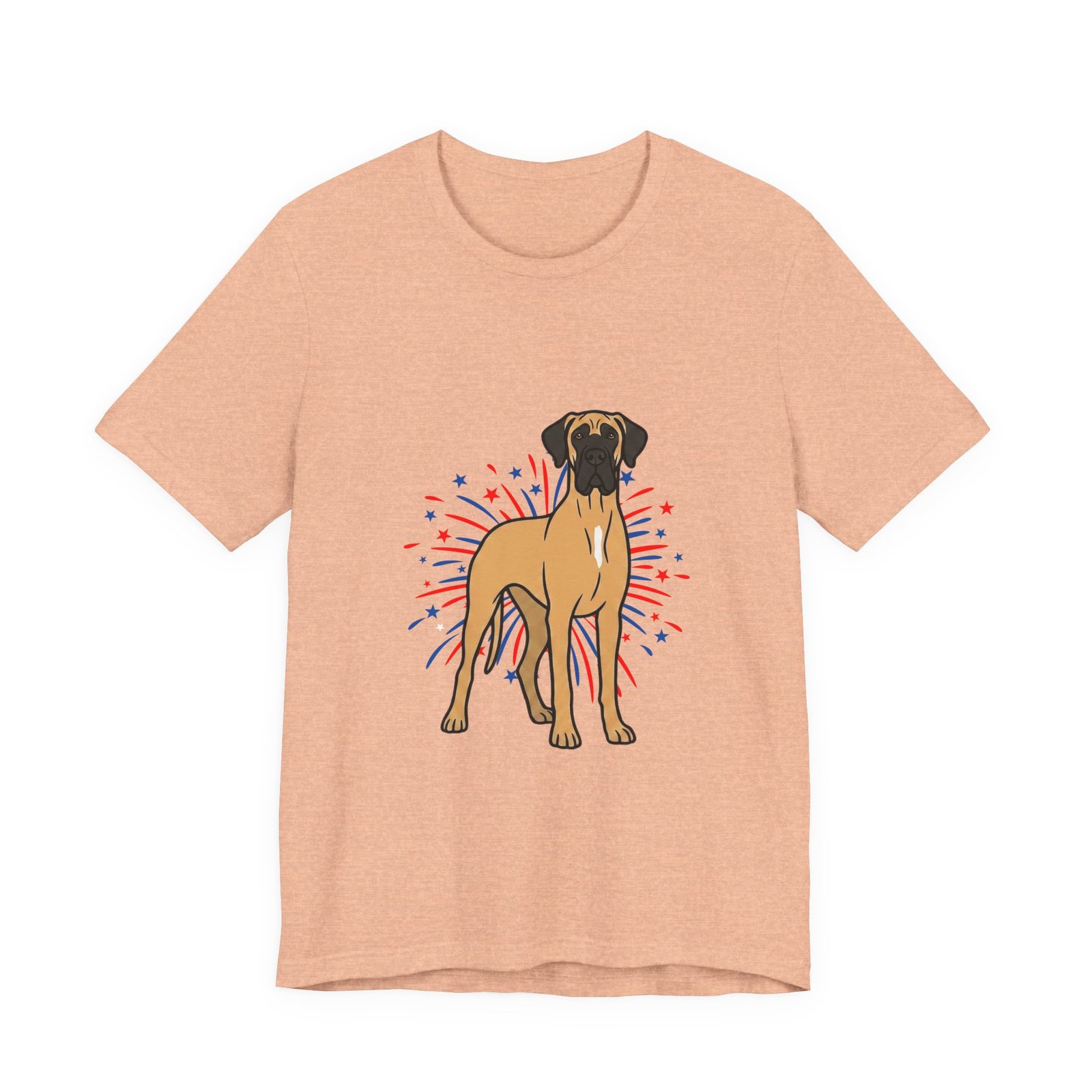 Fawn with White Chest Snip Great Dane on Fireworks - Personalization Available - Image 10