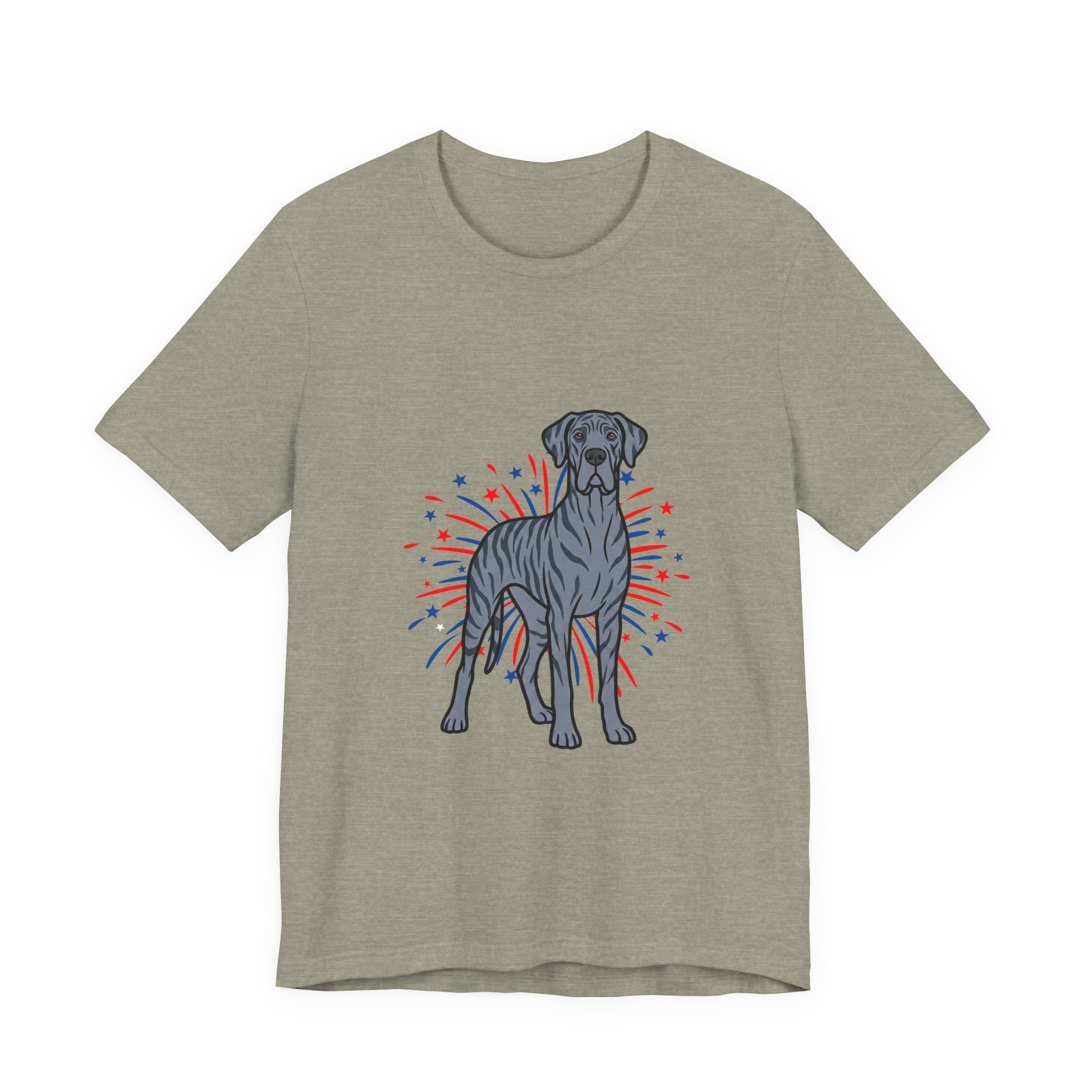 Blue Brindle Great Dane on Fireworks - Personalization Available - Image 7