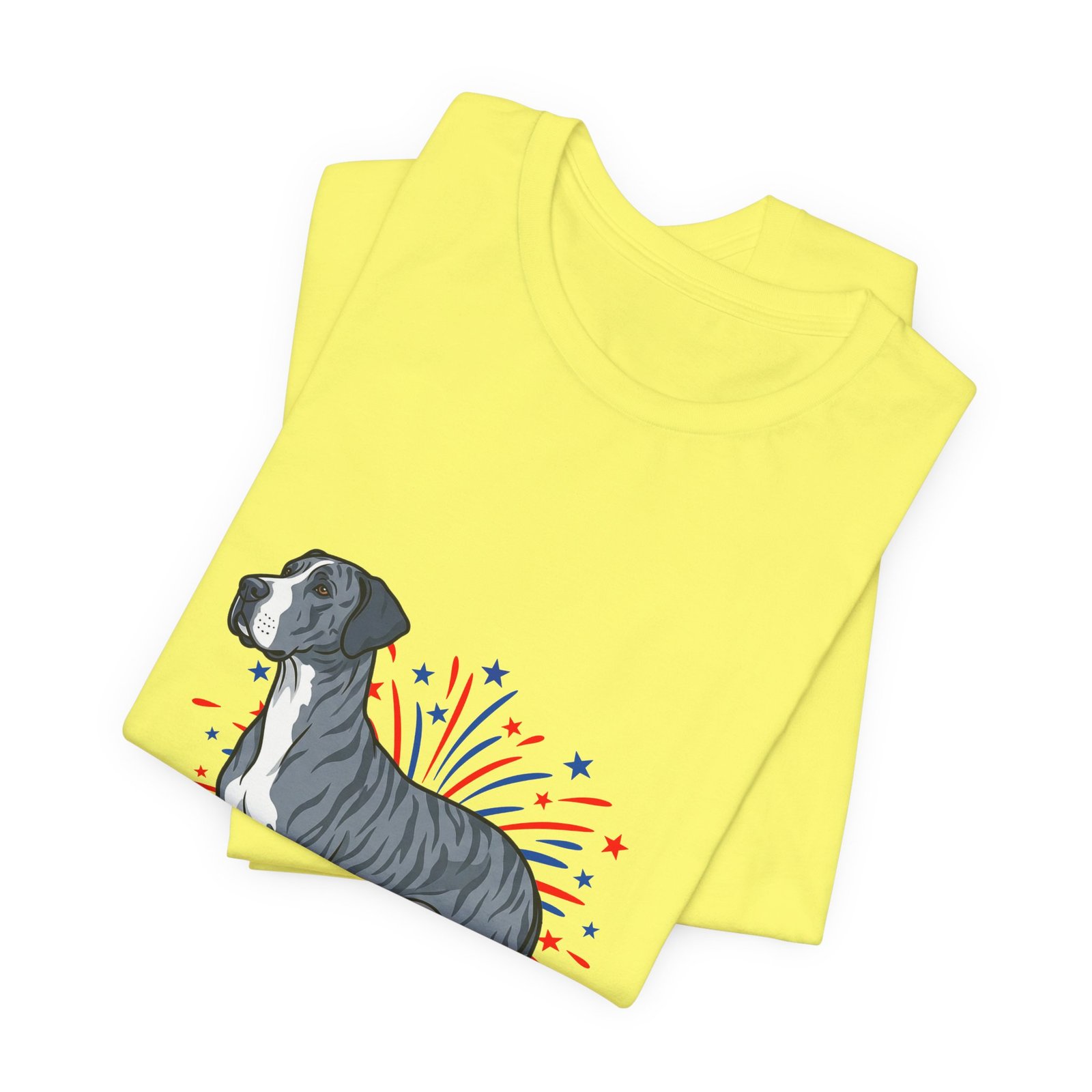 Blue Brindle with white Chest Dane on Fireworks - Personalization Available - Image 31