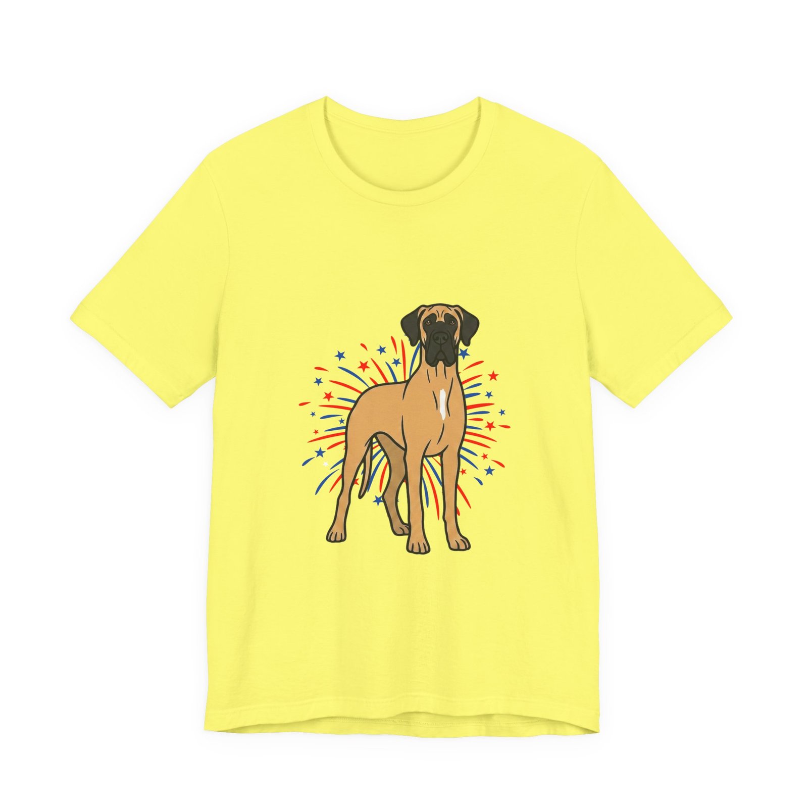 Fawn with White Chest Snip Great Dane on Fireworks - Personalization Available - Image 12