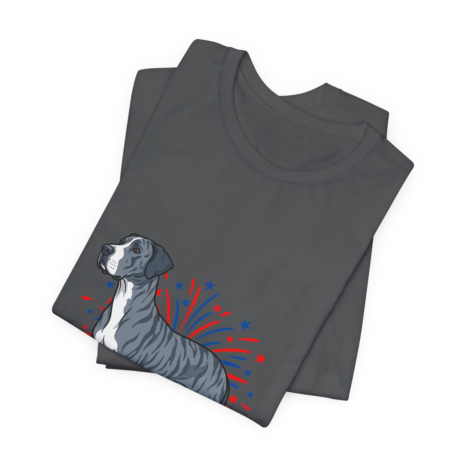 Blue Brindle with white Chest Dane on Fireworks - Personalization Available - Image 39