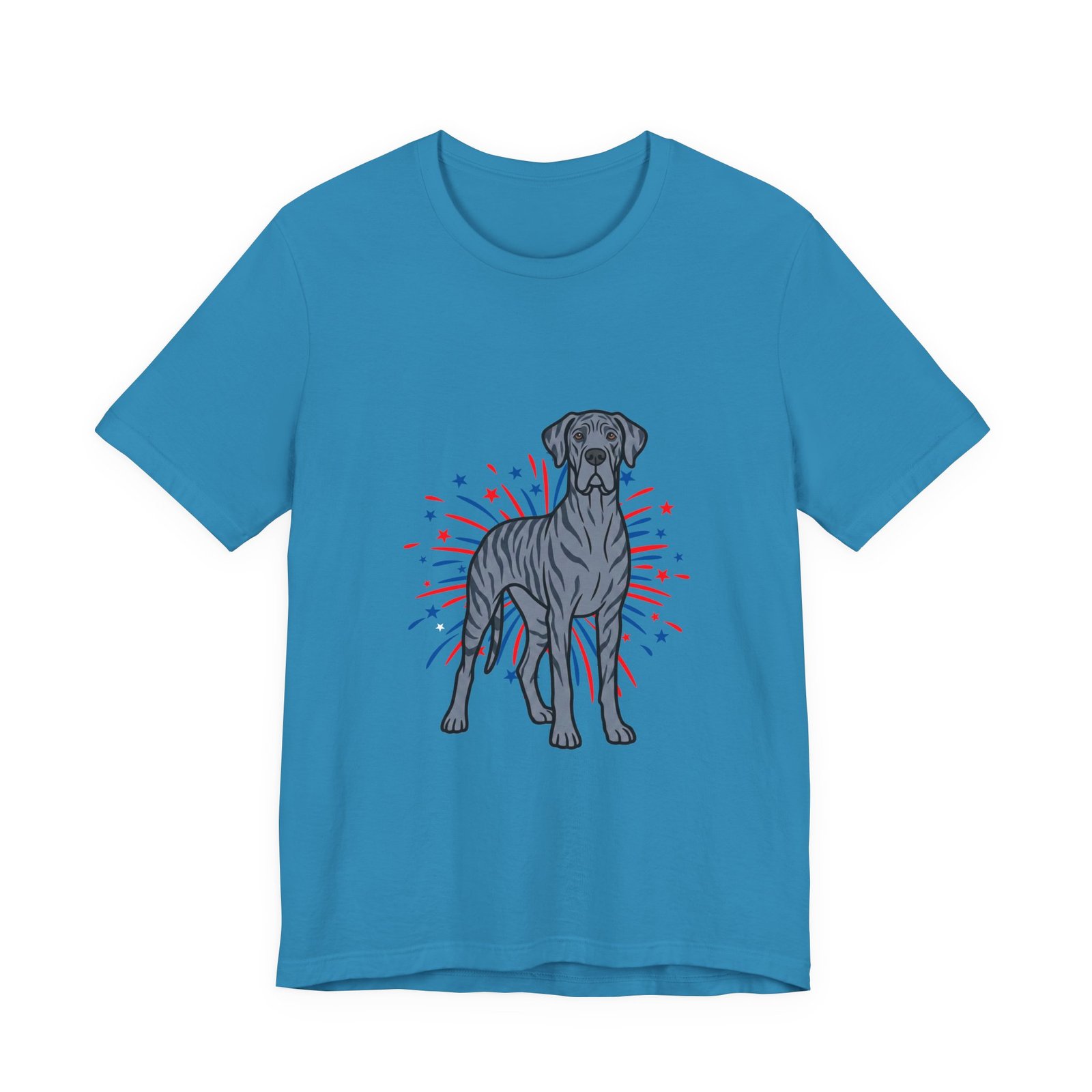Blue Brindle Great Dane on Fireworks - Personalization Available - Image 12