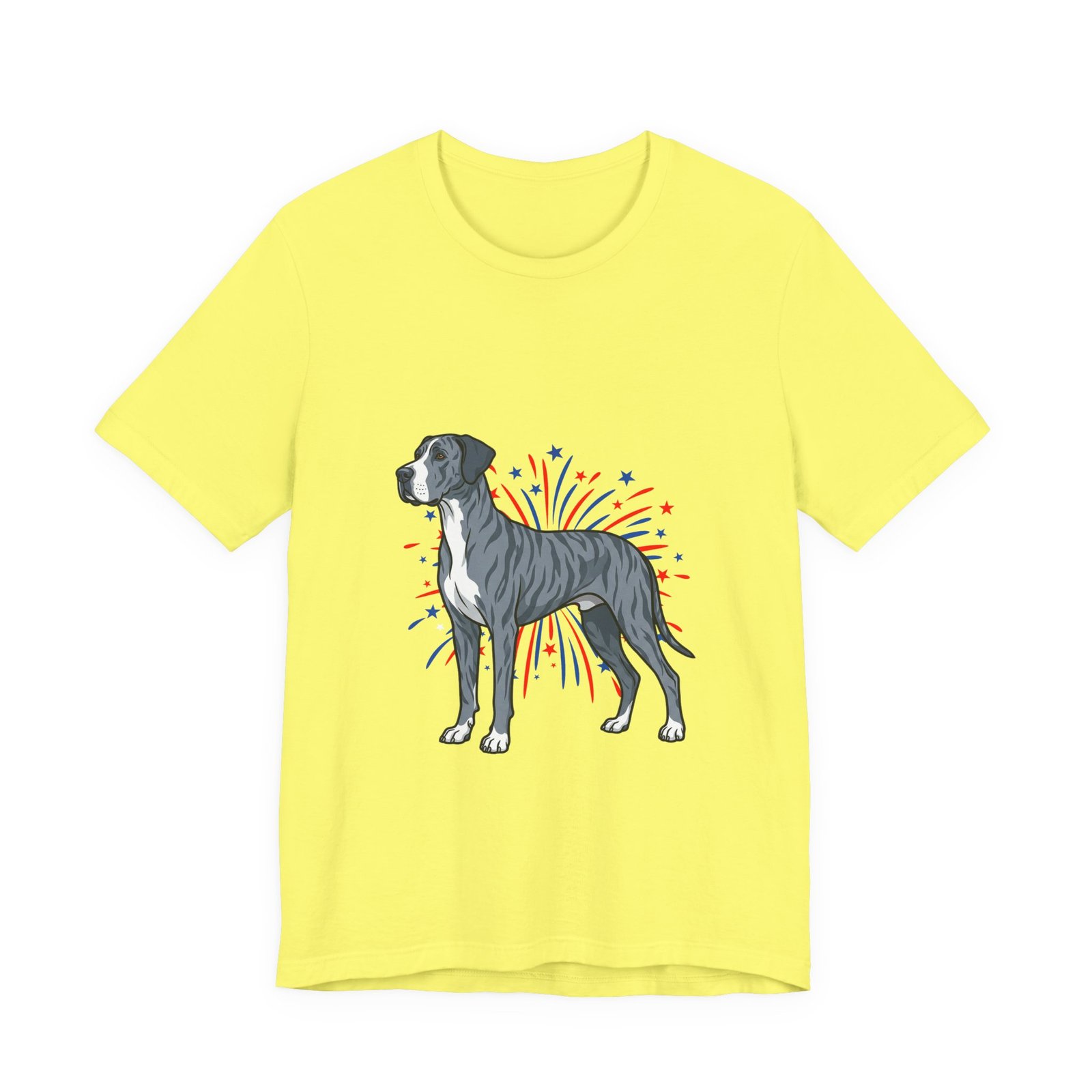 Blue Brindle with white Chest Dane on Fireworks - Personalization Available - Image 29