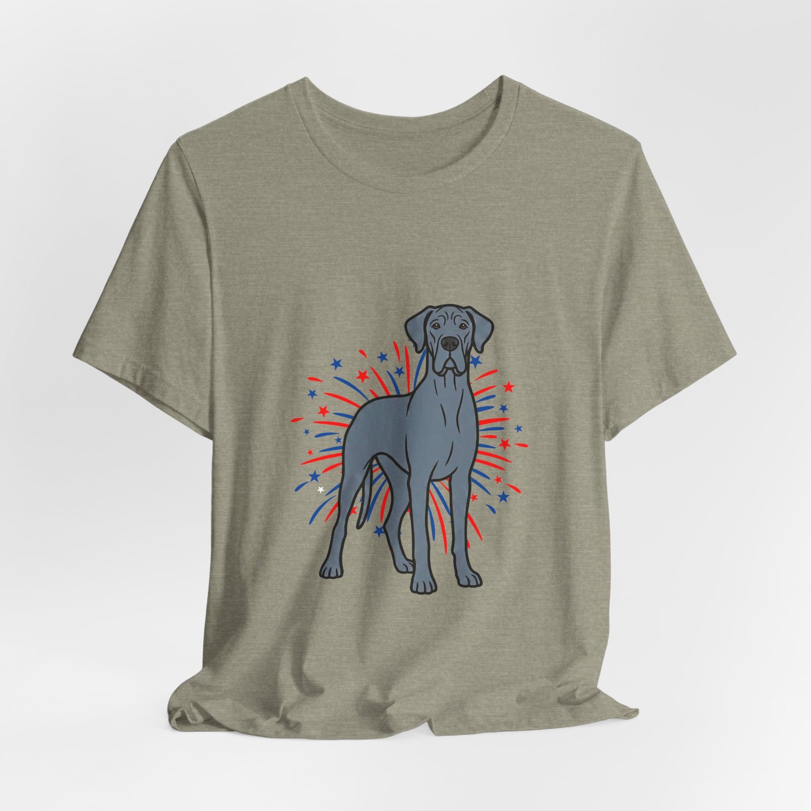 Blue Great Dane on Fireworks - Personalization Available - Image 28