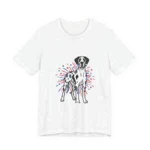Blue and Black Merle with Blue Eyes Great Dane on Fireworks - Personalization Available