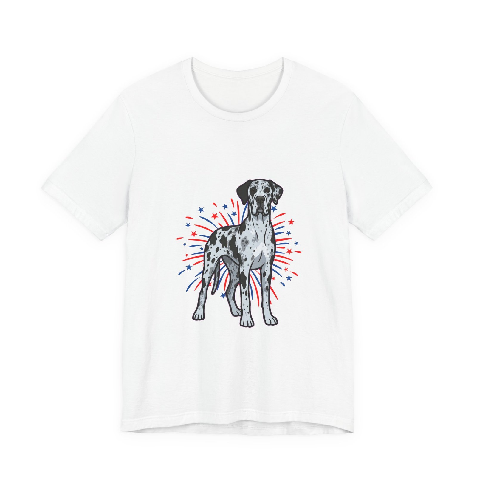 Blue Merle Great Dane on Fireworks - Personalization Available