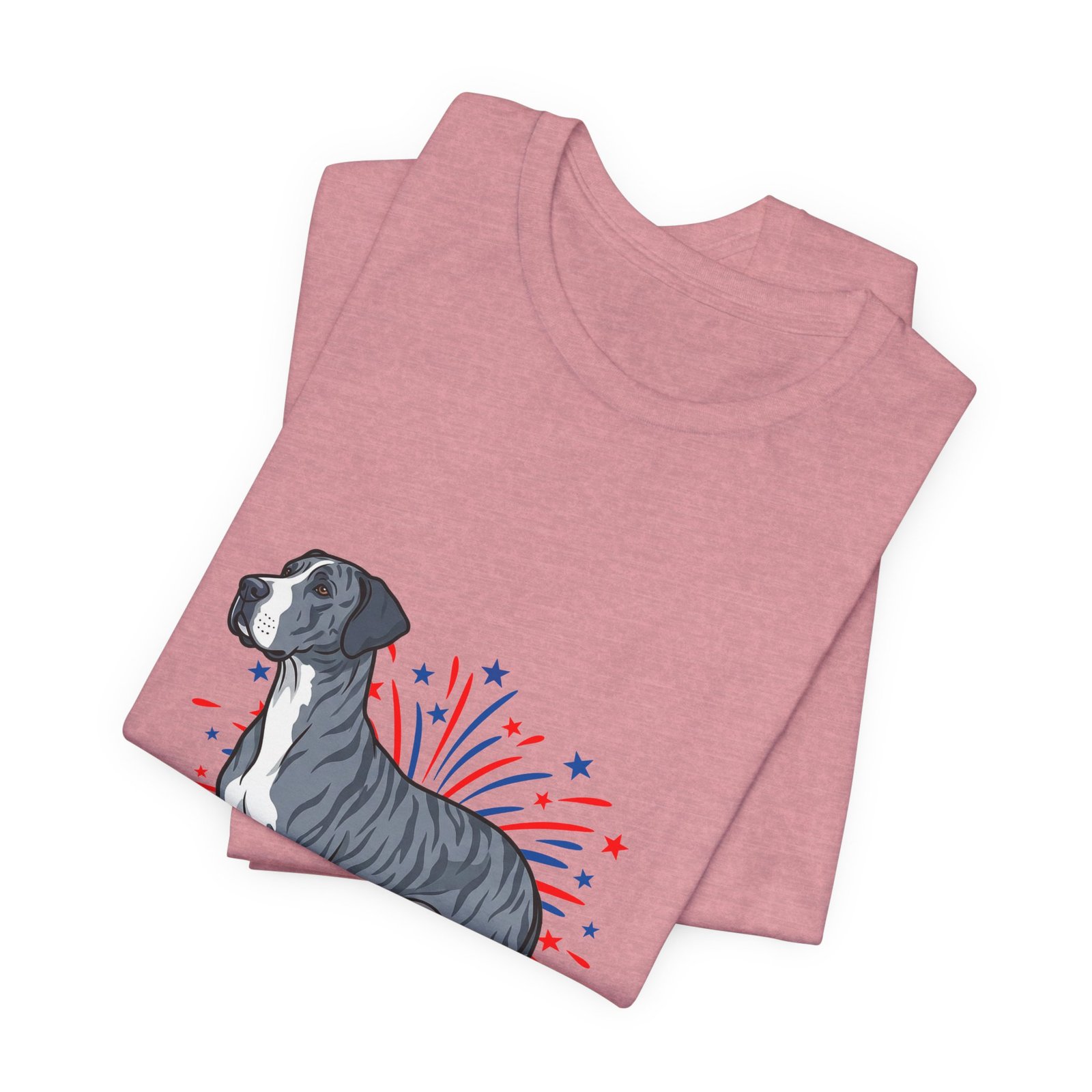 Blue Brindle with white Chest Dane on Fireworks - Personalization Available - Image 47