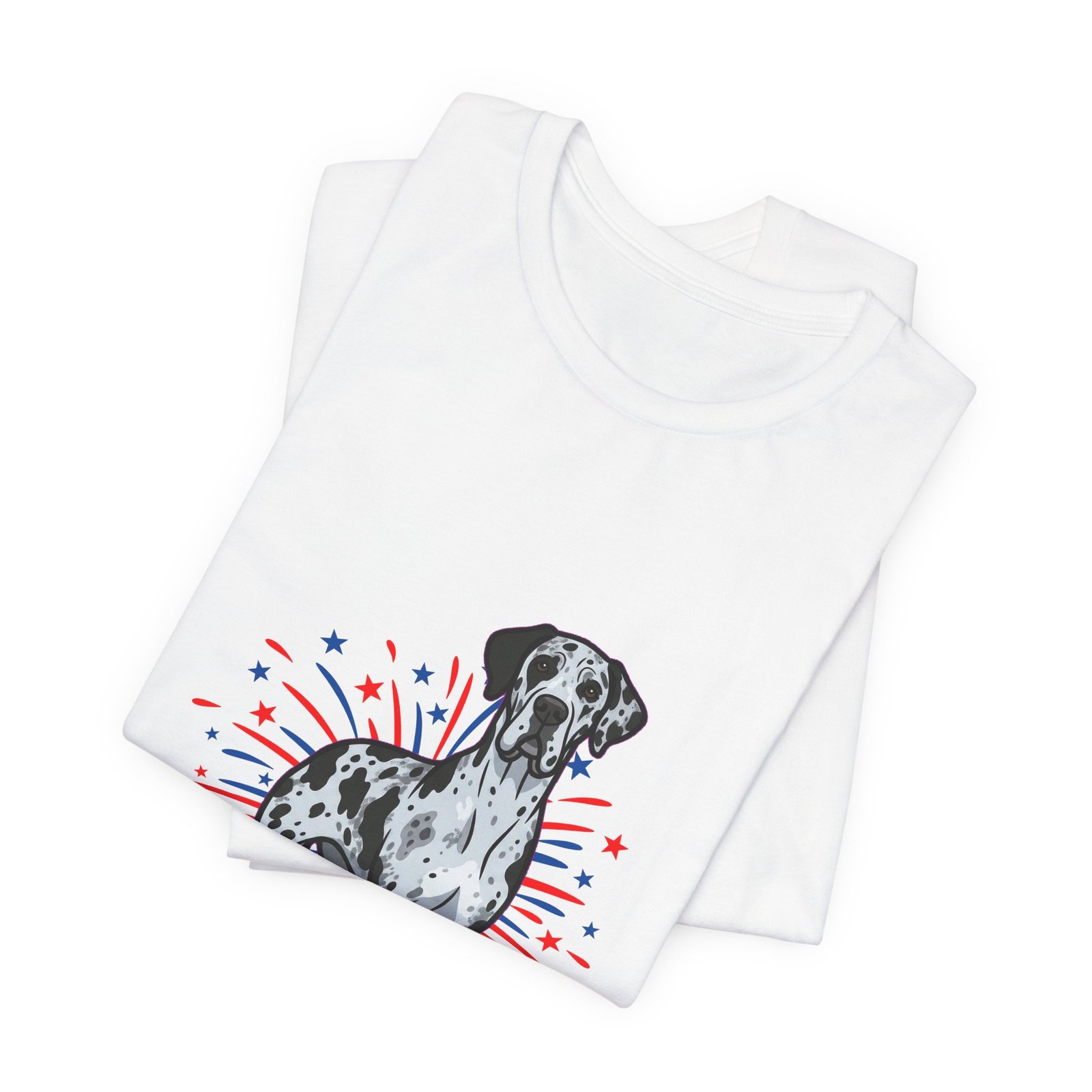 Blue Merle Great Dane on Fireworks - Personalization Available - Image 3