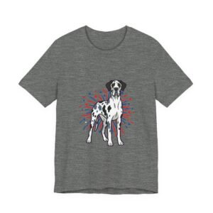 Blue and Black Harlequin Great Dane on Fireworks - Personalization Available