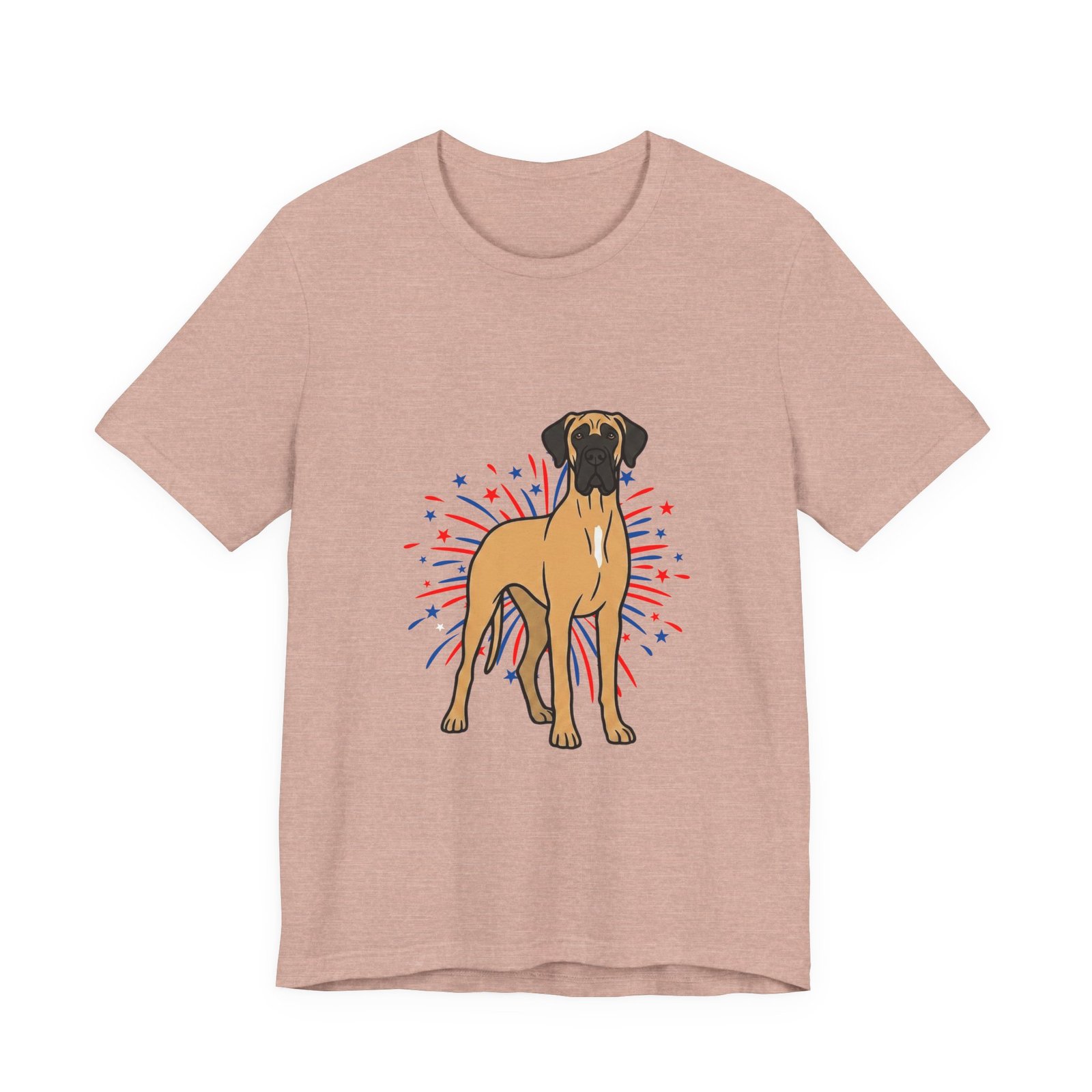 Fawn with White Chest Snip Great Dane on Fireworks - Personalization Available - Image 6