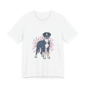 Blue Mantle Great Dane on Fireworks - Personalization Available