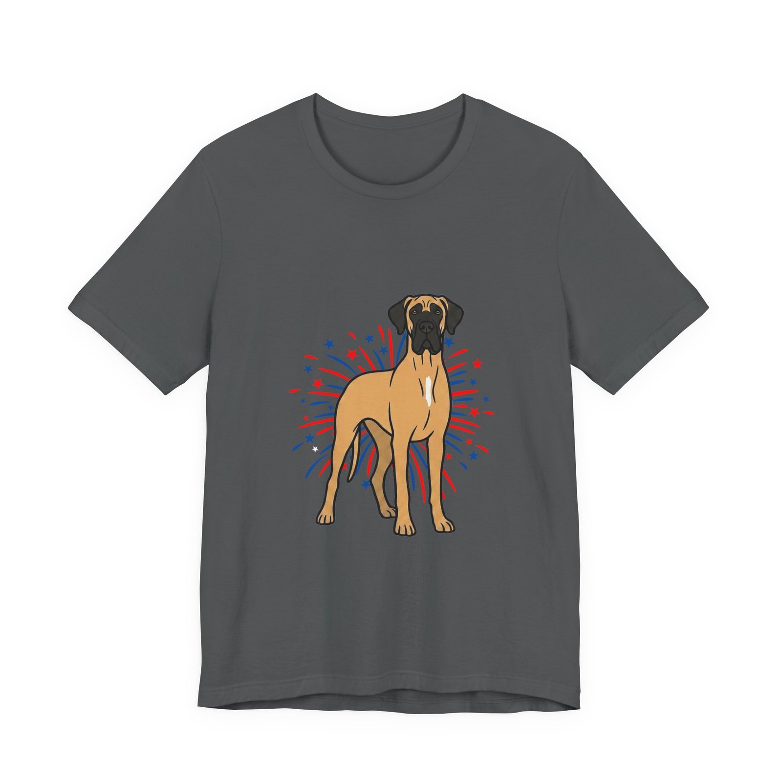 Fawn with White Chest Snip Great Dane on Fireworks - Personalization Available - Image 11