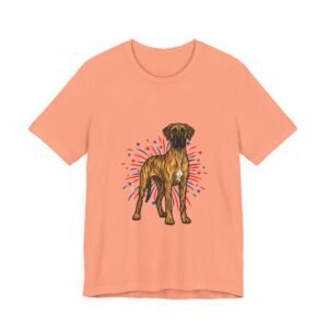 Brindle with White Snip Great Dane on Fireworks - Personalization Available