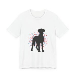Black Great Dane on Fireworks - Personalization Available