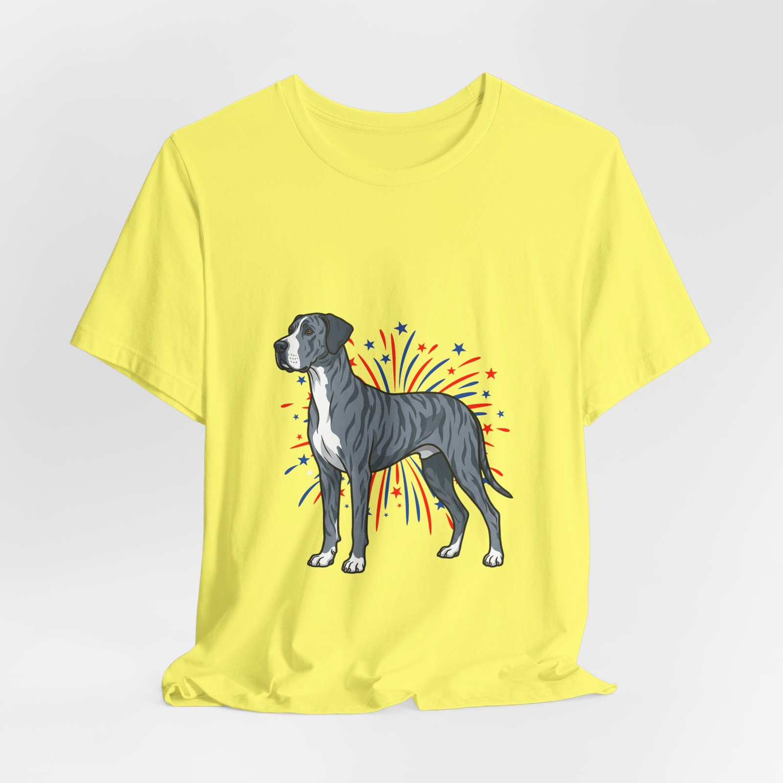 Blue Brindle with white Chest Dane on Fireworks - Personalization Available - Image 32