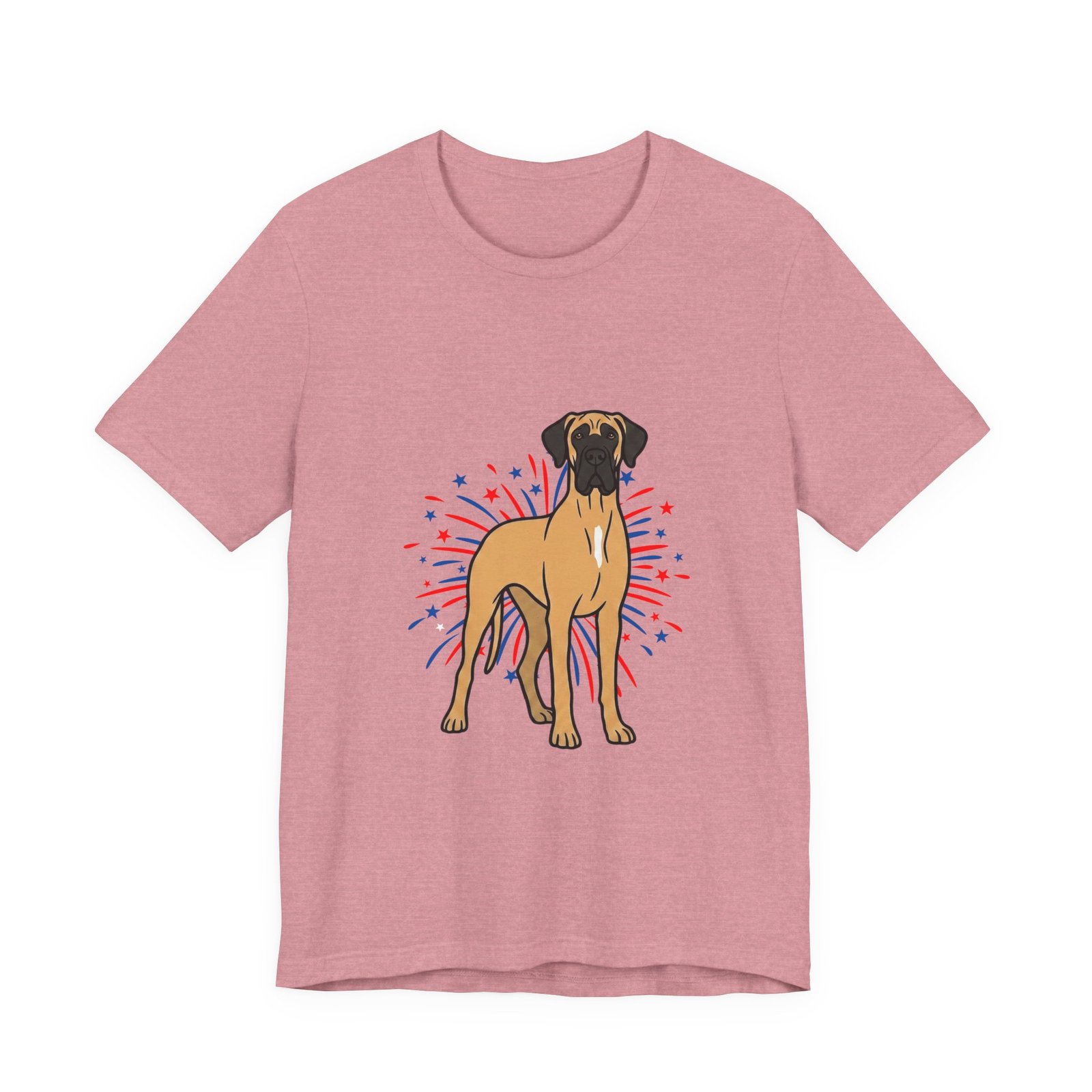 Fawn with White Chest Snip Great Dane on Fireworks - Personalization Available - Image 7