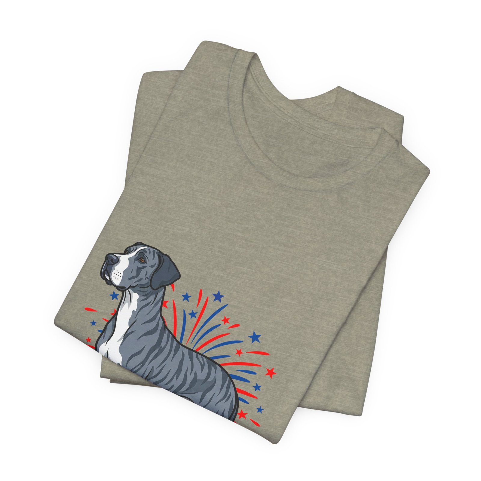 Blue Brindle with white Chest Dane on Fireworks - Personalization Available - Image 27