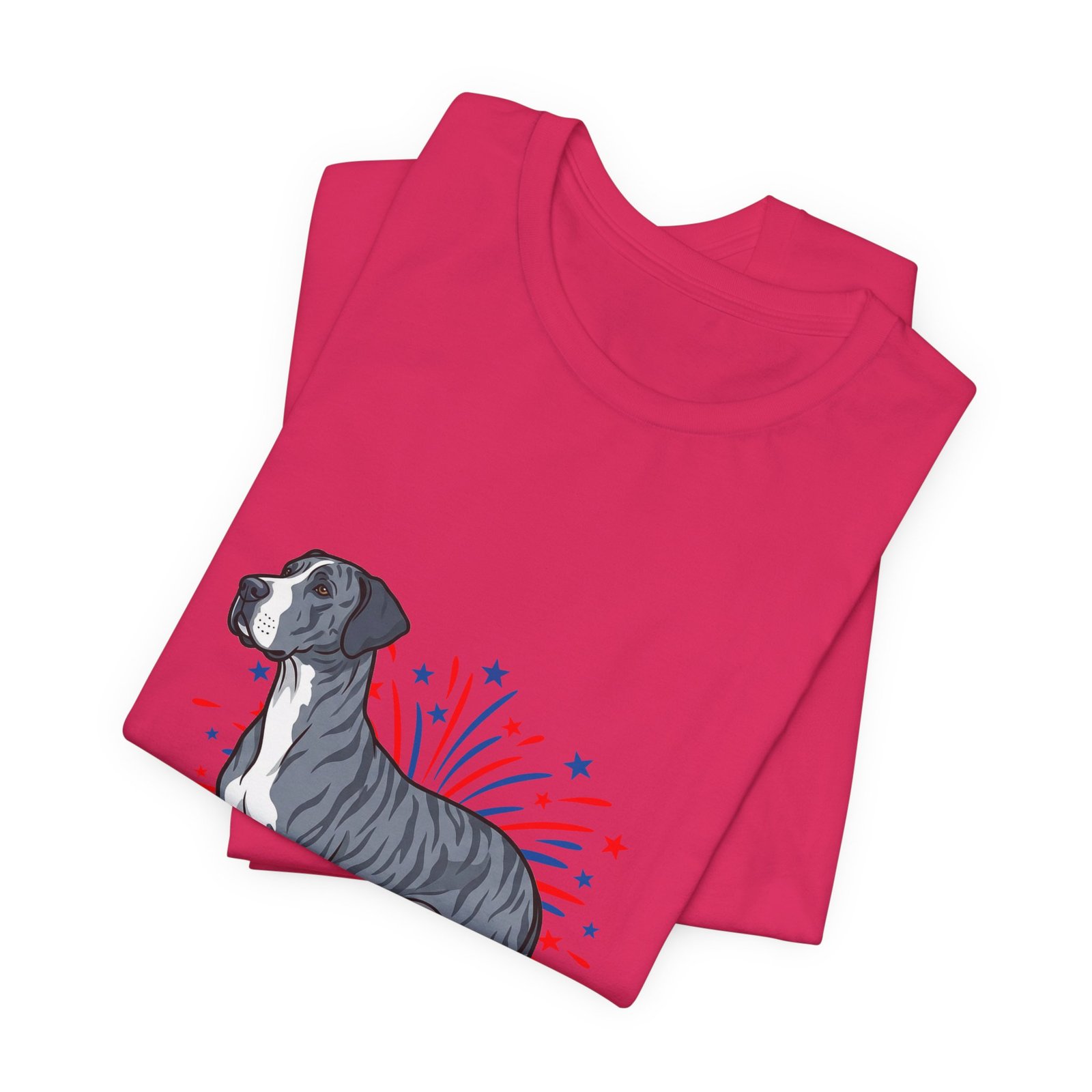 Blue Brindle with white Chest Dane on Fireworks - Personalization Available - Image 51