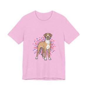 Brindle with White Chest Great Dane on Fireworks - Personalization Available