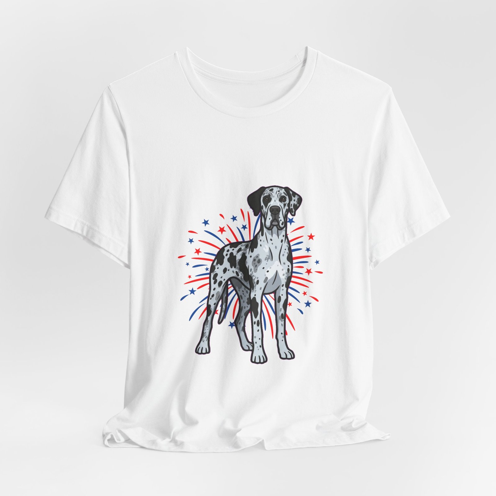 Blue Merle Great Dane on Fireworks - Personalization Available - Image 4