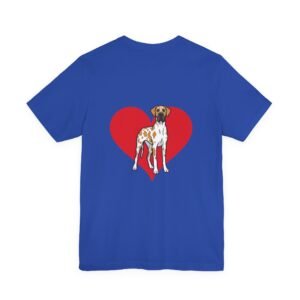 Women's Fawnequin Great Dane Heart Tee on the back - Personalization available
