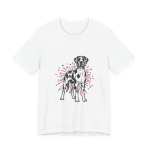 Harlequin Great Dane on Fireworks - Personalization Available