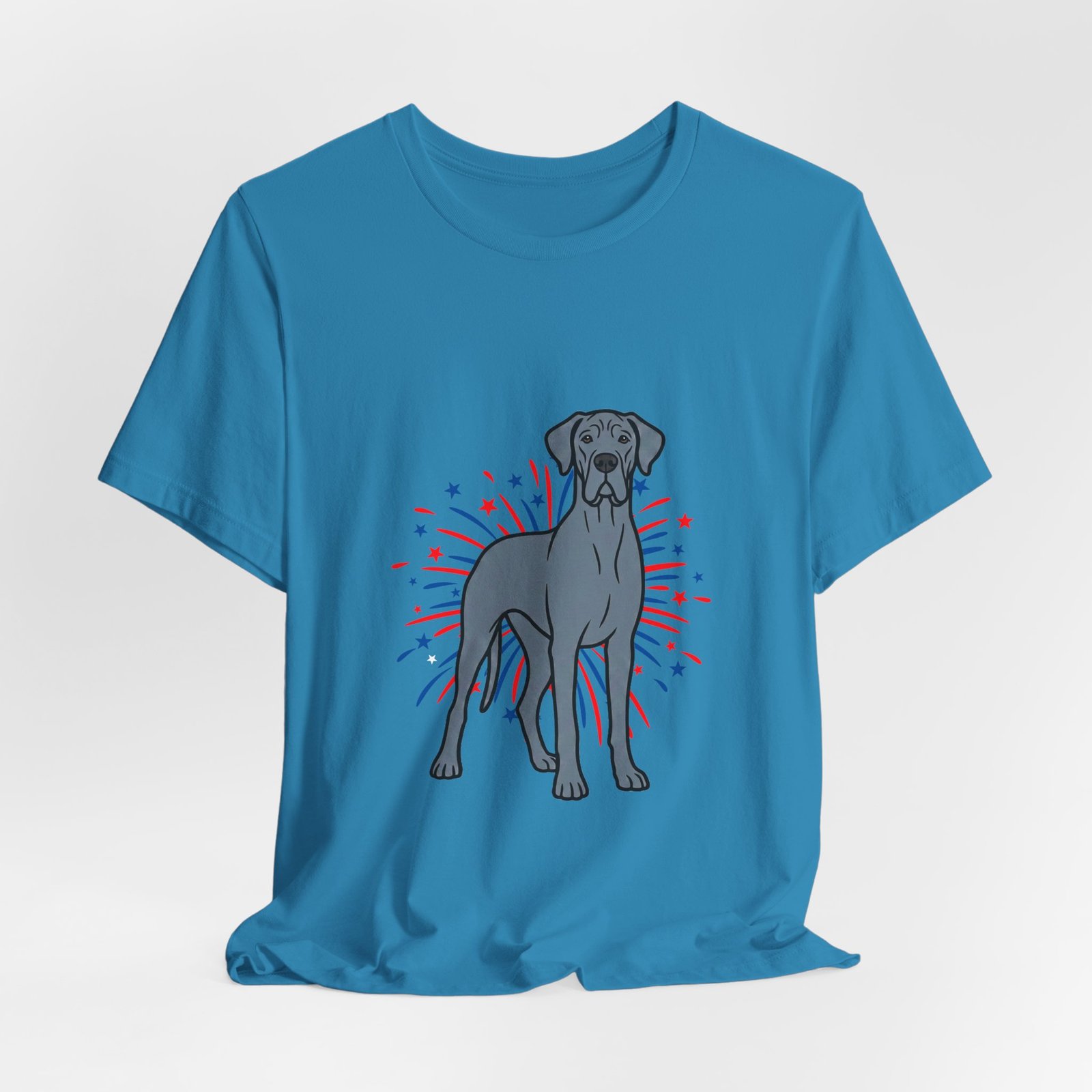 Blue Great Dane on Fireworks - Personalization Available - Image 36